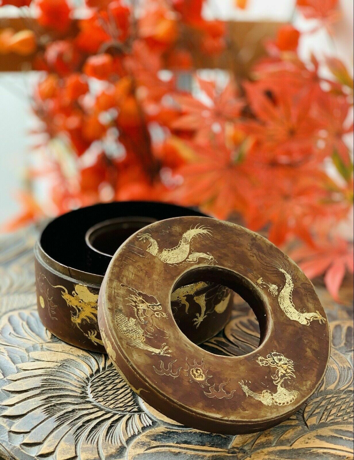 Vintage Hoop Shaped “Chao Zhu” Necklace Box photo vintage