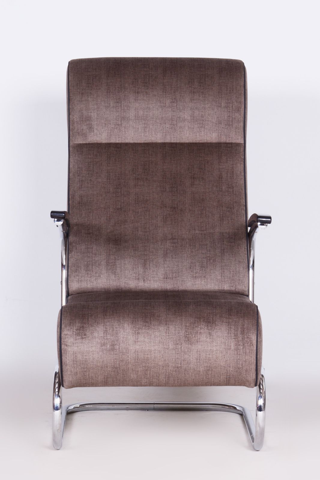 Furniture Bauhaus Armchair By Mücke Melder, Restored, New Upholstery, High Quality Fabric, Czechia, 1930s photo