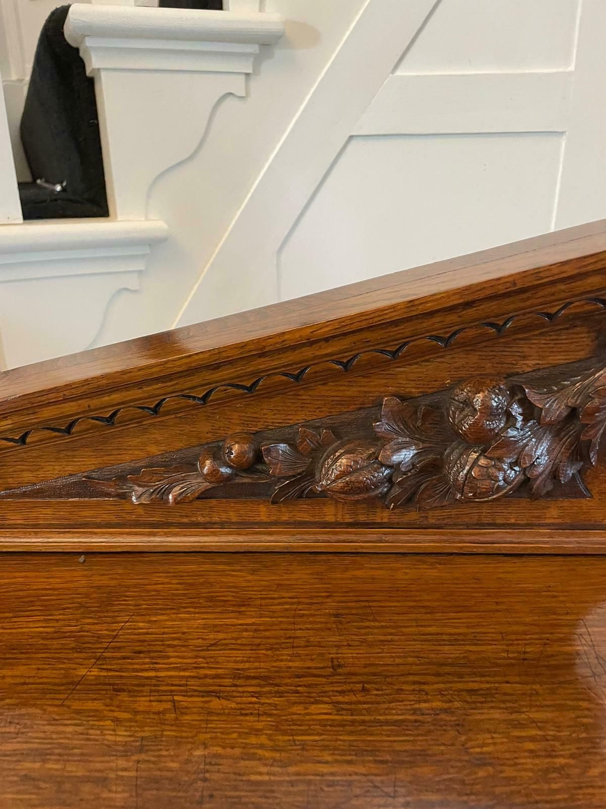 Quality Antique Carved Oak Dumbwaiter photo for sale