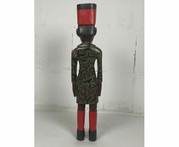Set Of 3 Large African Baule Figurines Ivory Coast 1970s photo 650.0