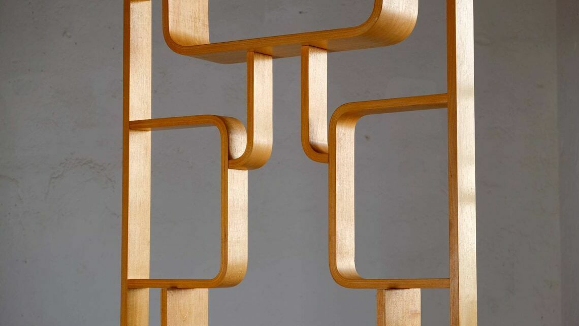 Mid Century Room Divider / Room Divider In Light Wood By Ludvik Volak Incl. Mounting Material photo Home Decor