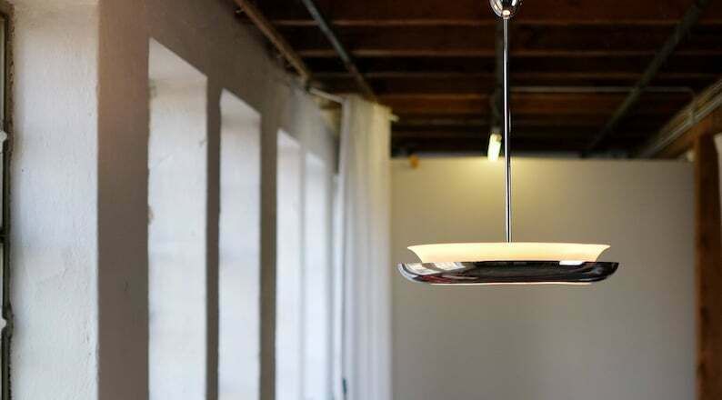 Bauhaus Pendant Lamp "Ufo" By Josef Hurka For Napako photo Lighting