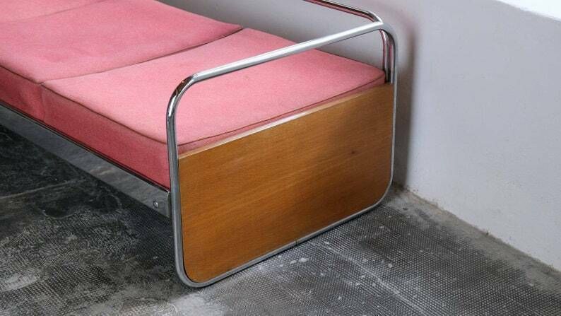 Bauhaus Sofa / Daybed Made Of Chrome Plated Steel Tubes photo Furniture