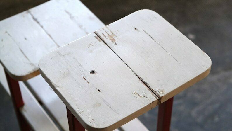 Art Deco Cake Stand / Bauhaus Plant Shelf Made Of Wood photo buy