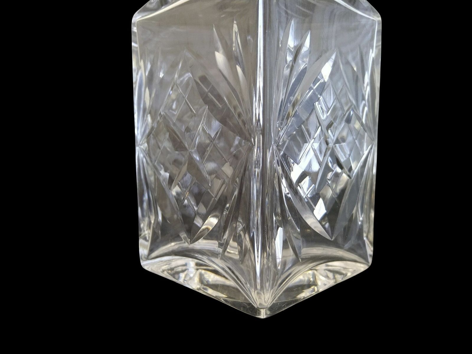 photo furniture Saint Louis Crystal Whisky Decanter In Chantilly Pattern, Vintage French Barware Decor