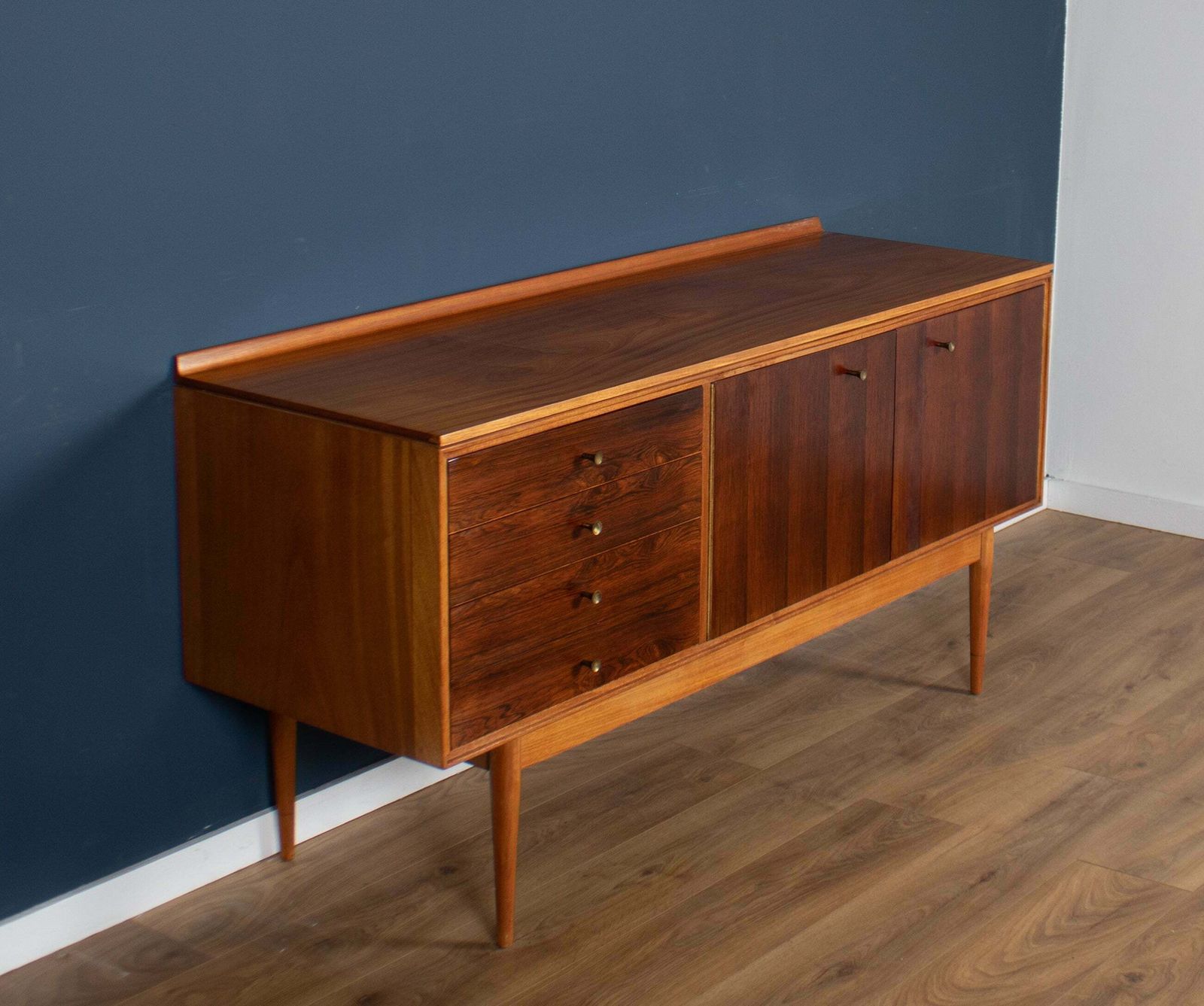 Retro Mid Century 1960s Robert Heritage Archie Shine Short Teak & Rosewood Sideboard photo furniture