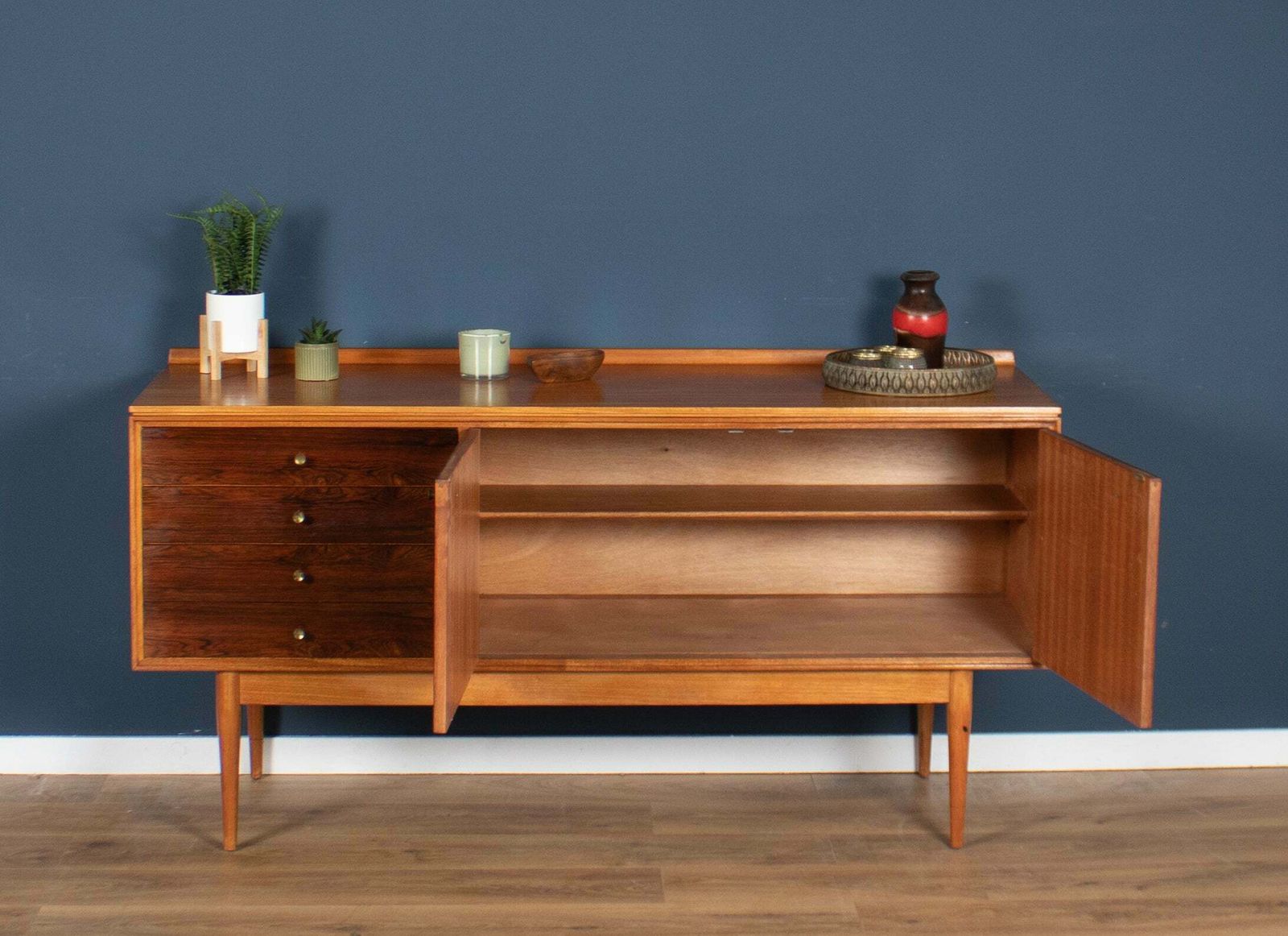 Retro Mid Century 1960s Robert Heritage Archie Shine Short Teak & Rosewood Sideboard photo buy