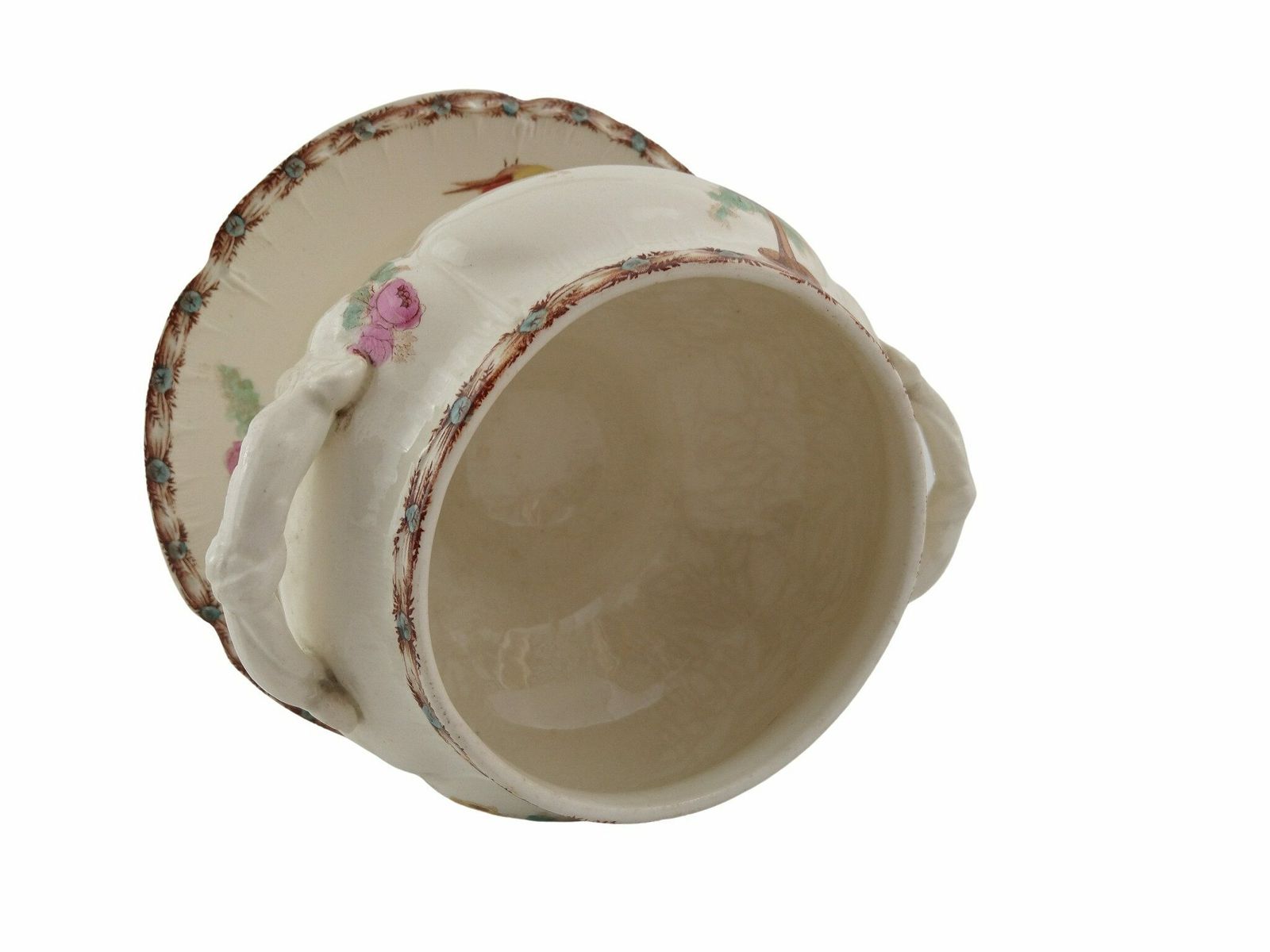 photo furniture French Ironstone Tureen By Choisy Le Roi With Transferware Musical Instruments, French Ceramic Serving Dish With Plate And Lid