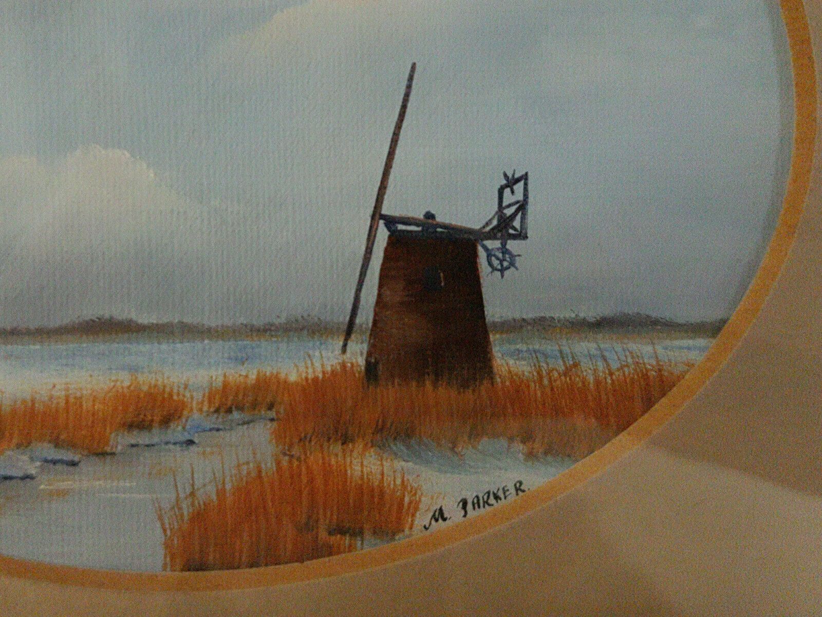 Oil On Board By Maureen Parker, Halvergate Marshes In Winter photo for sale
