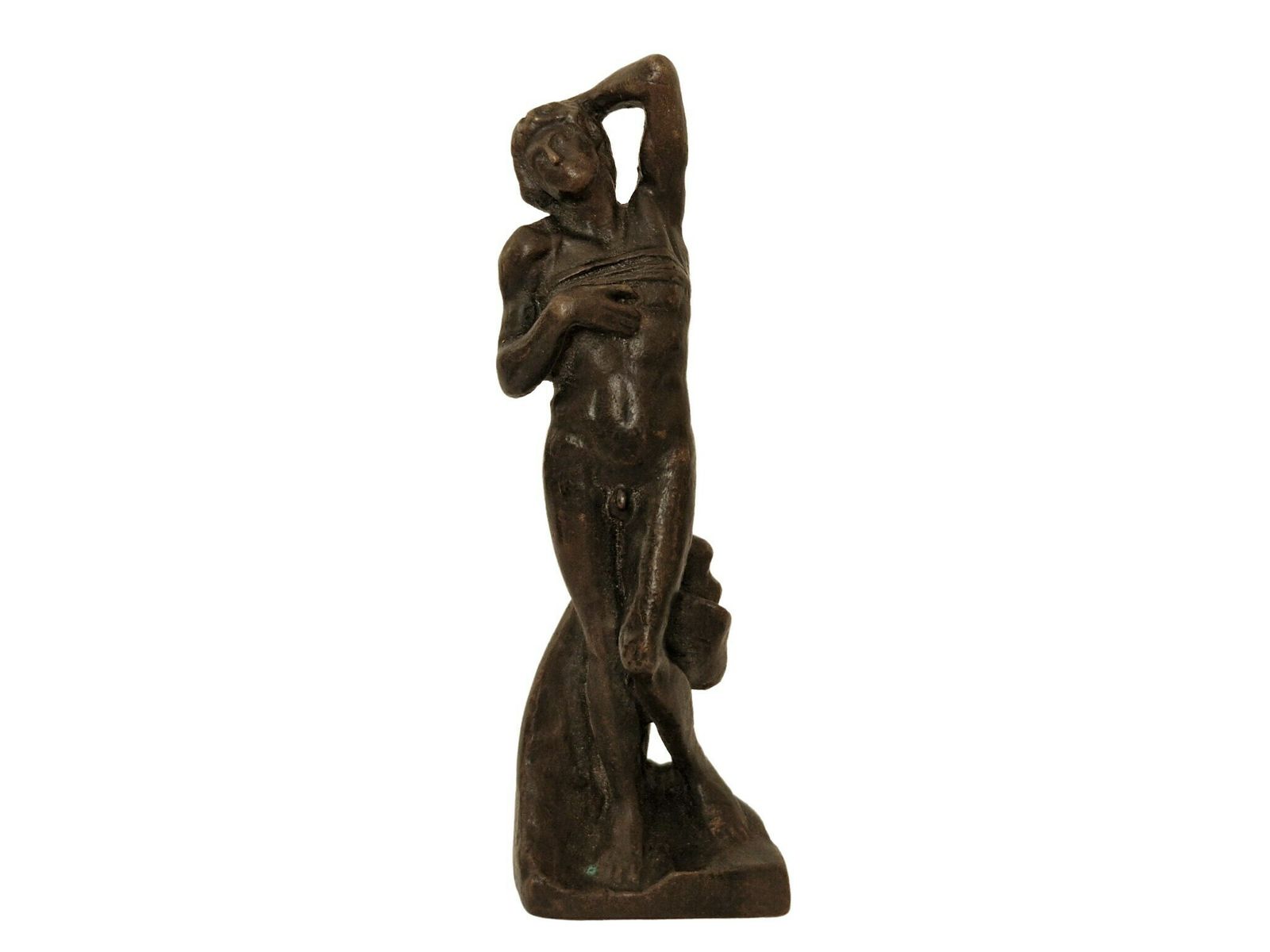 Michelangelo De Stervende Slaaf Beeldje, Frans Kunstbrons Figurine, Reproductie Van Michelangelo Sculptuur photo vinterior