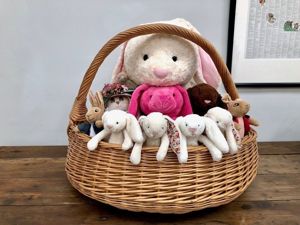 Large Round Vintage Wicker Basket (65cm Diameter) photo furniture
