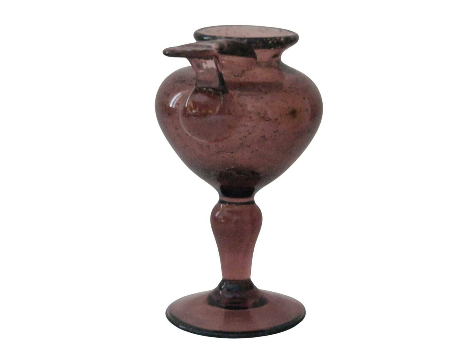 Biot Amethyst Handblown Glass Oil Lamp, Provence Decor photo Lighting