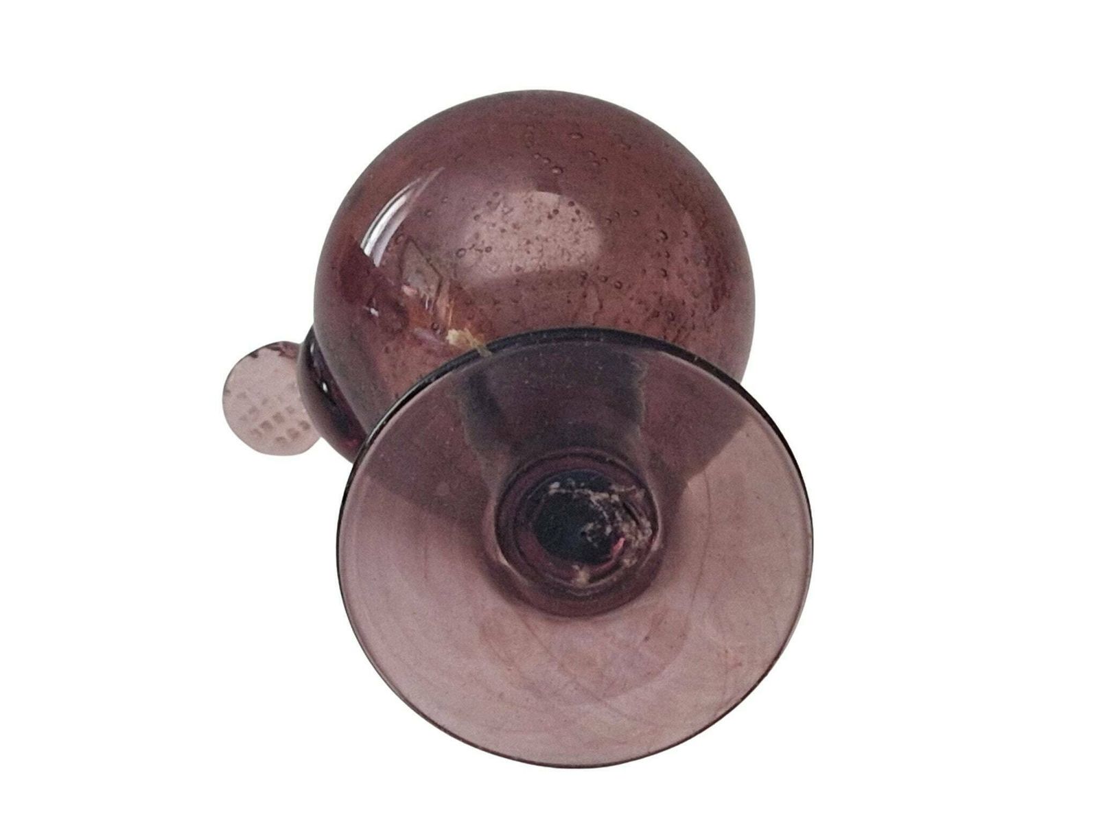 photo for sale Biot Amethyst Handblown Glass Oil Lamp, Provence Decor