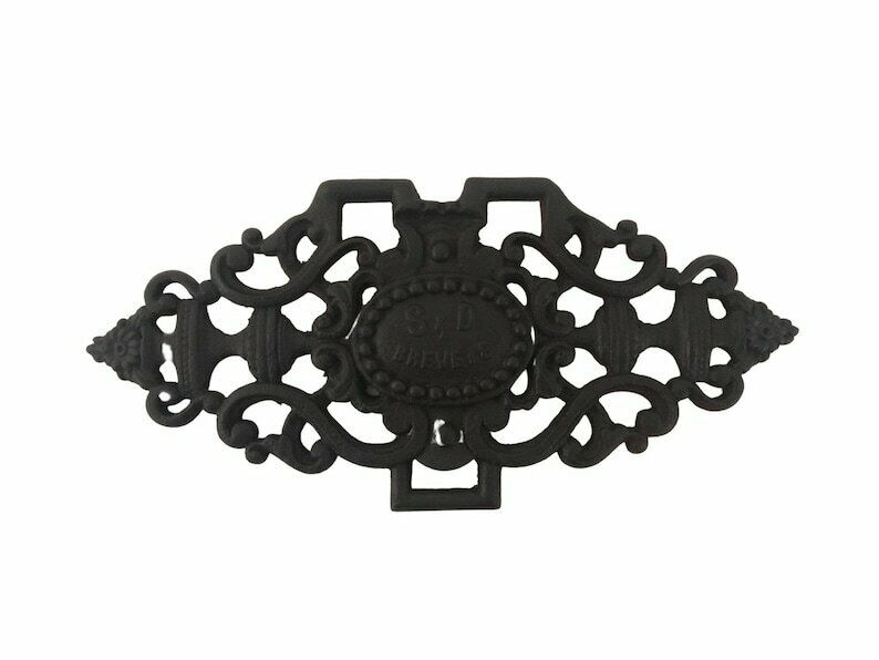French Architectural Salvage Decor, Cast Iron Garden Gate And Garden Ornament Plaque
