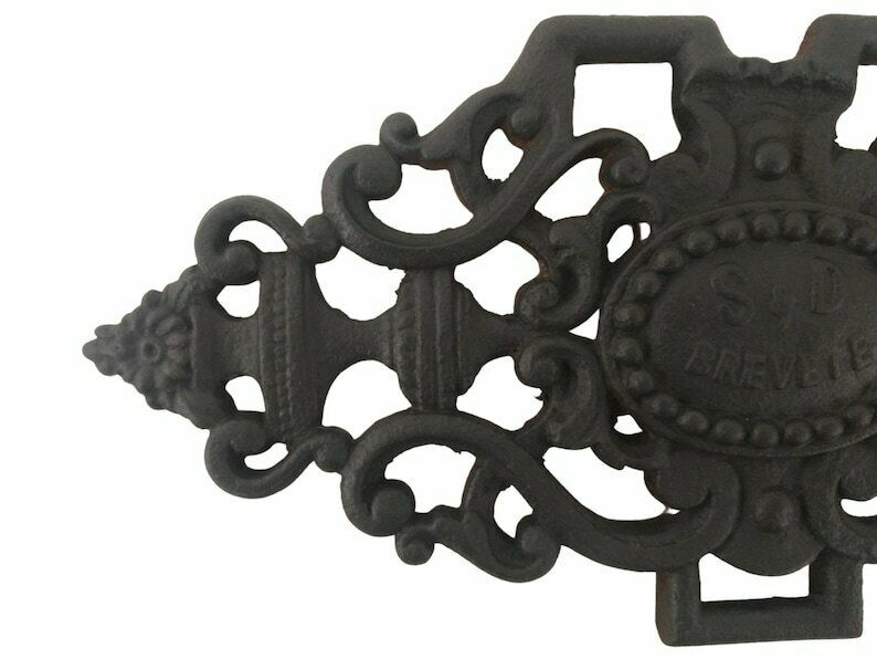 French Architectural Salvage Decor, Cast Iron Garden Gate And Garden Ornament Plaque photo furniture
