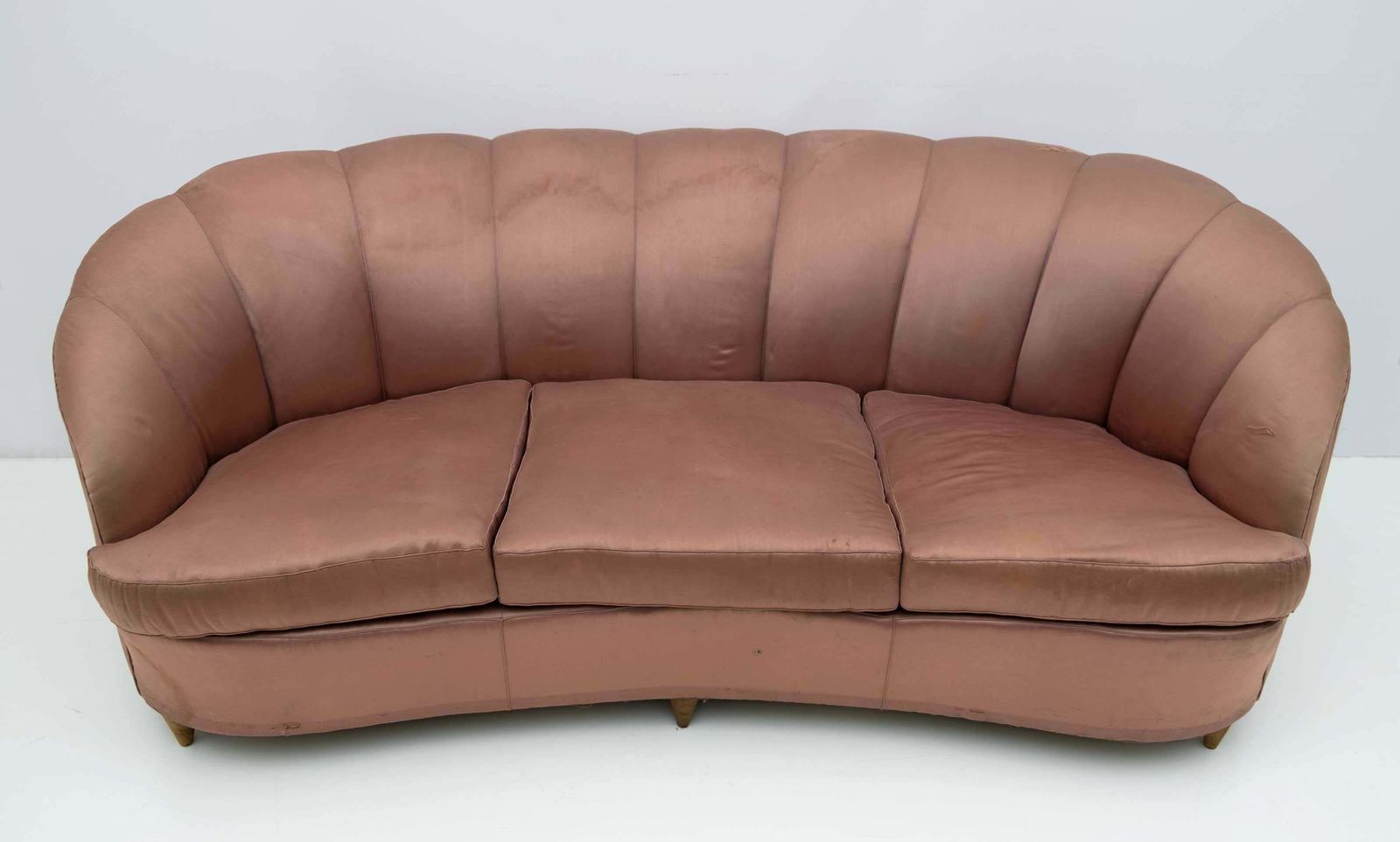 Gio Ponti Mid Century Modern Rare Italian Curved Sofa "Casa E Giardino" 1936 photo 4334.0