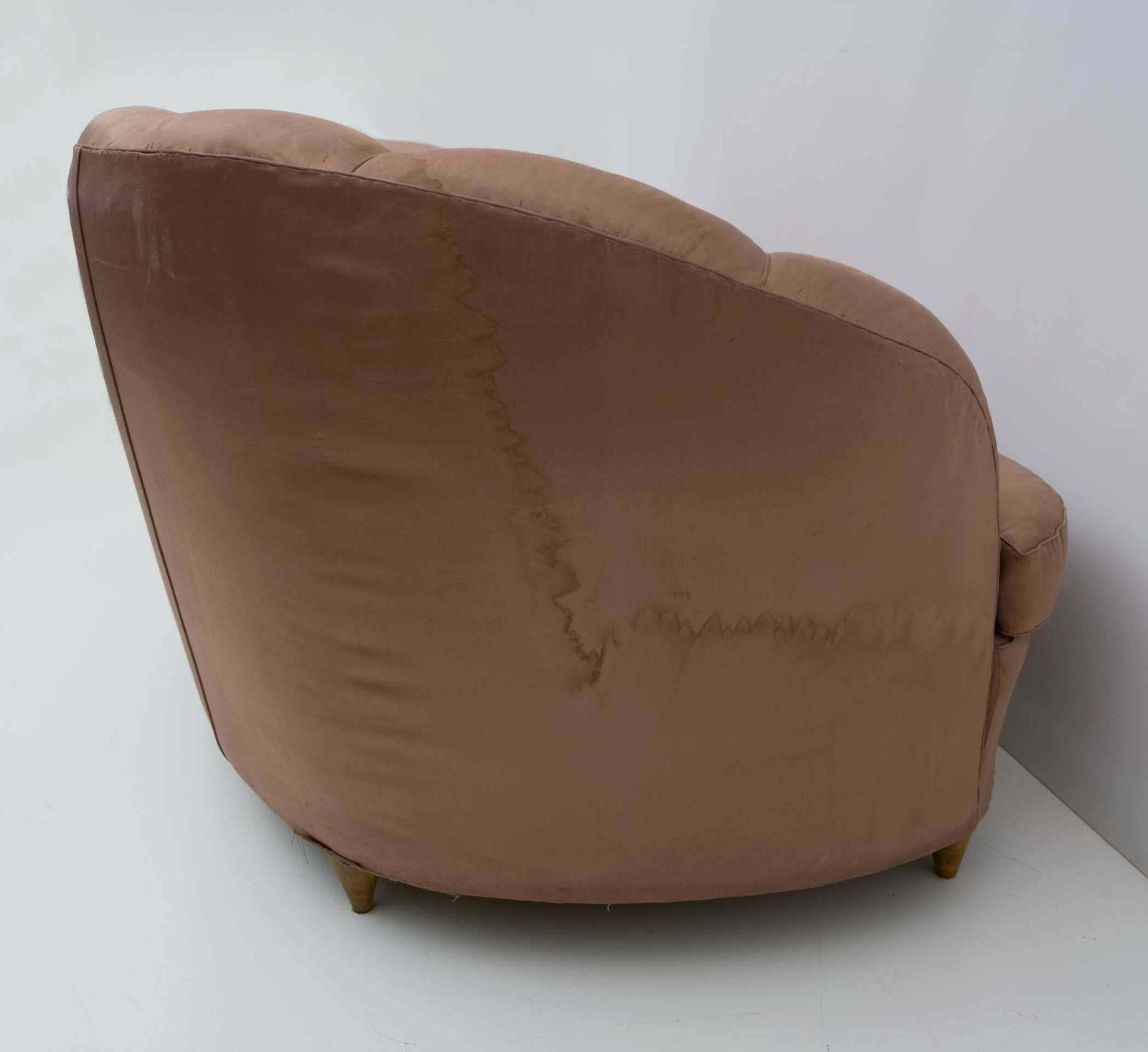 Gio Ponti Mid Century Modern Rare Italian Curved Sofa "Casa E Giardino" 1936 photo vintage