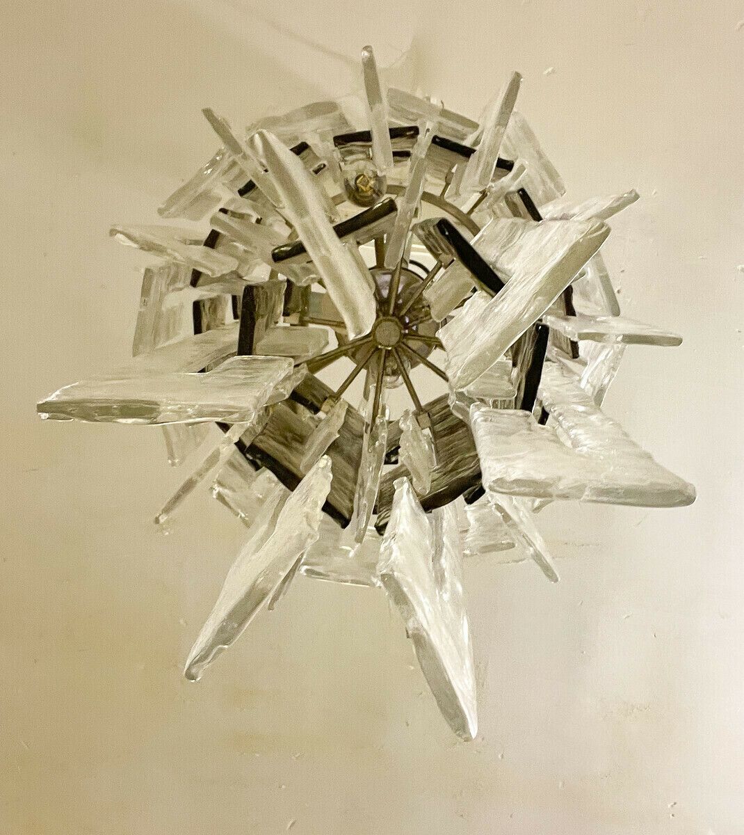 Italian Mid Century Murano Glass Chandelier By Carlo Nason photo Lighting
