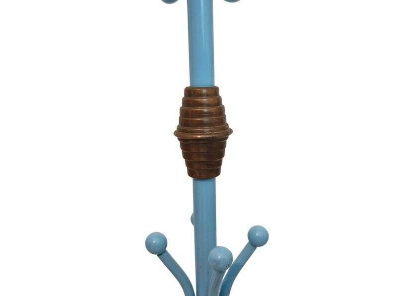 Jewelry Organizer Stand, Miniature Metal Coat Rack, Dollhouse Furniture Accessory photo vintage