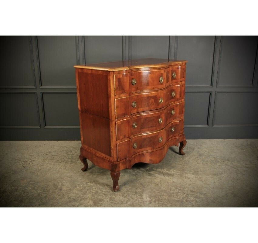 Large Walnut Serpentine Shaped Chest photo for sale