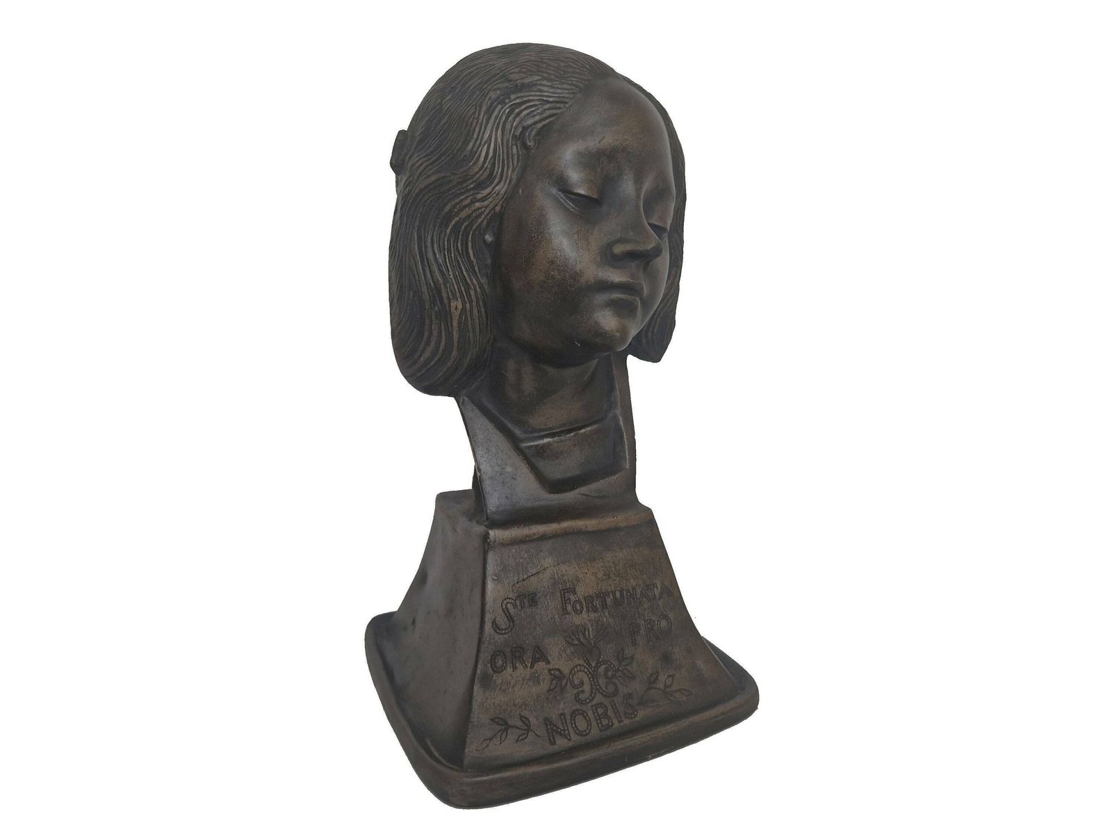 Buste Van De Heilige Fortunata – Reproductie Van Een Antiek Christelijk Beeldhouwwerk, Louvre Museum photo 189.0