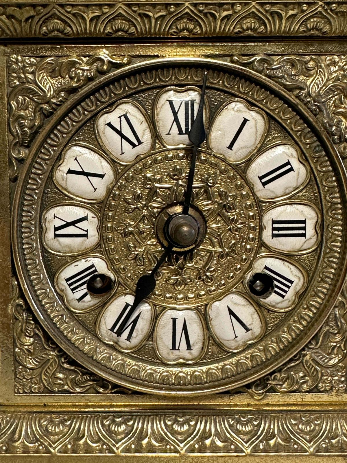 Beautiful Antique Brass Ormolu Franz Hermle & Sohn Repeating Mantel Clock Circa Early 1900’s photo 345.0
