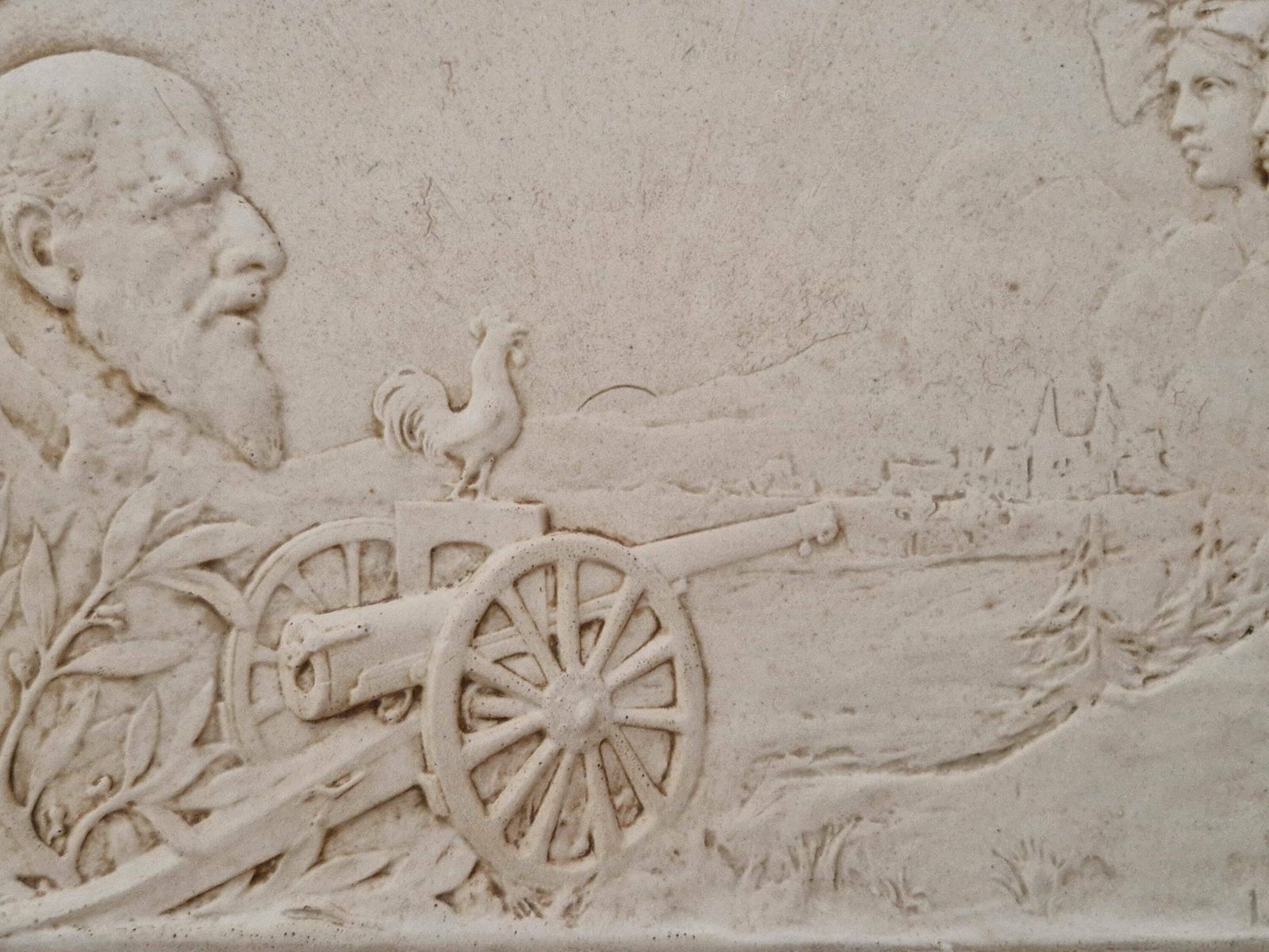 Ww1 Militaria Chalkware Wall Hanging Plaque With Deroulede Portrait By Louis Octave Mattei, French Patriotic Souvenir Alsace Lorraine photo 132.0