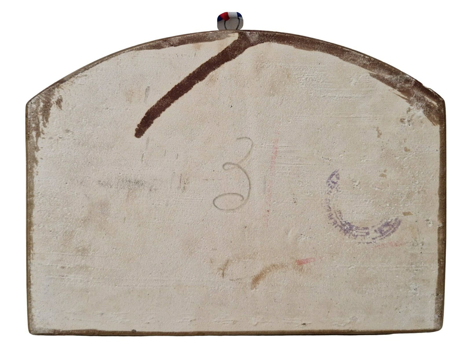 photo for sale Ww1 Militaria Chalkware Wall Hanging Plaque With Deroulede Portrait By Louis Octave Mattei, French Patriotic Souvenir Alsace Lorraine