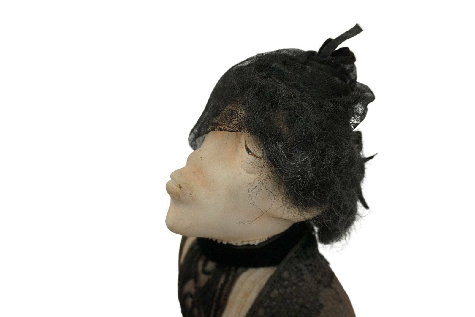 Satirical Bust Figure Of Old Lady, Caricature Ceramic Figurine, Balzac Cousin Bette photo Art