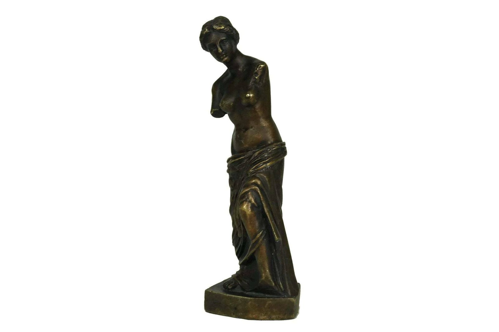 photo for sale Venus De Milo Bronze Statuette, Greek Goddess Aphrodite Of Milos Figurine