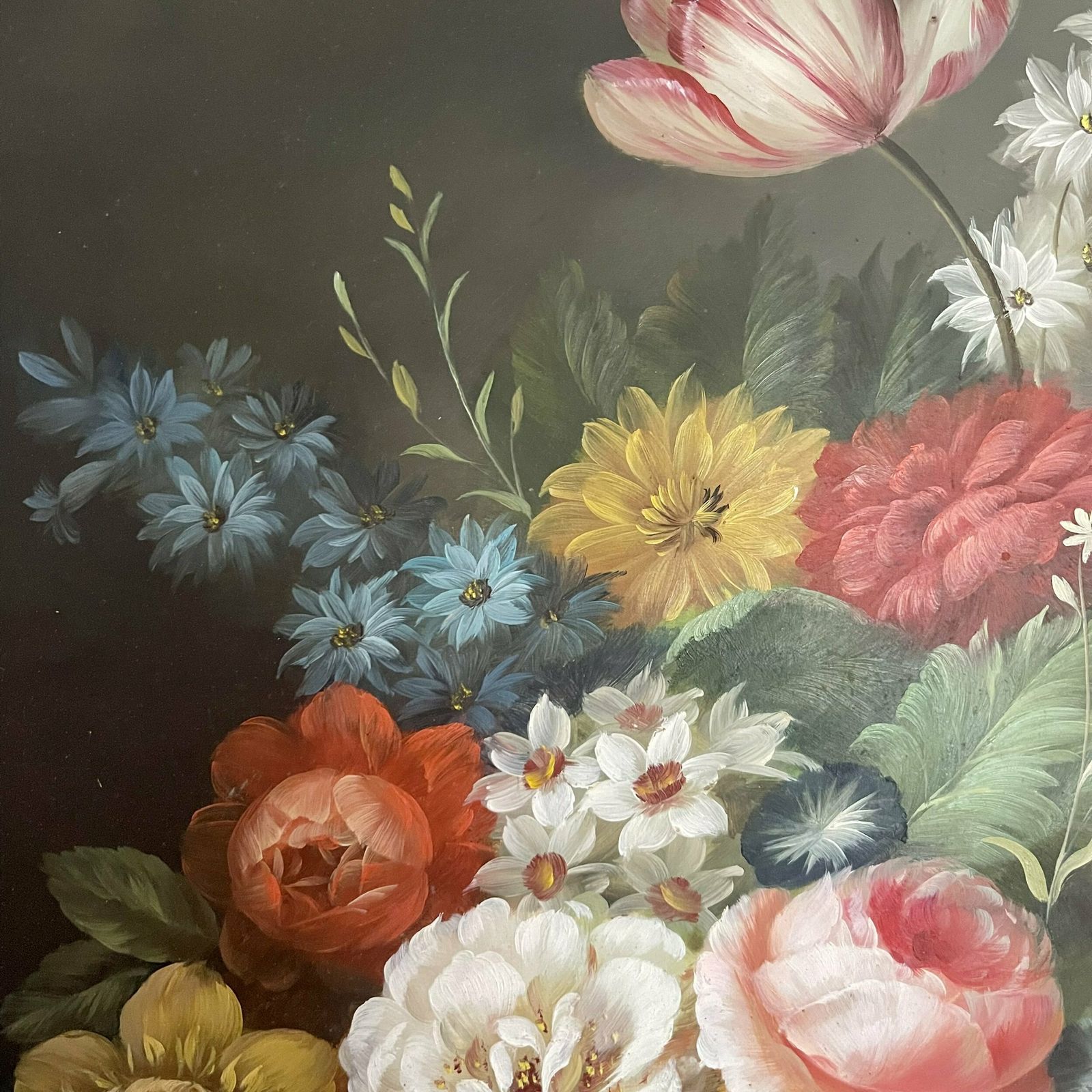 photo furniture Floral Oil Painting With Wood Frame