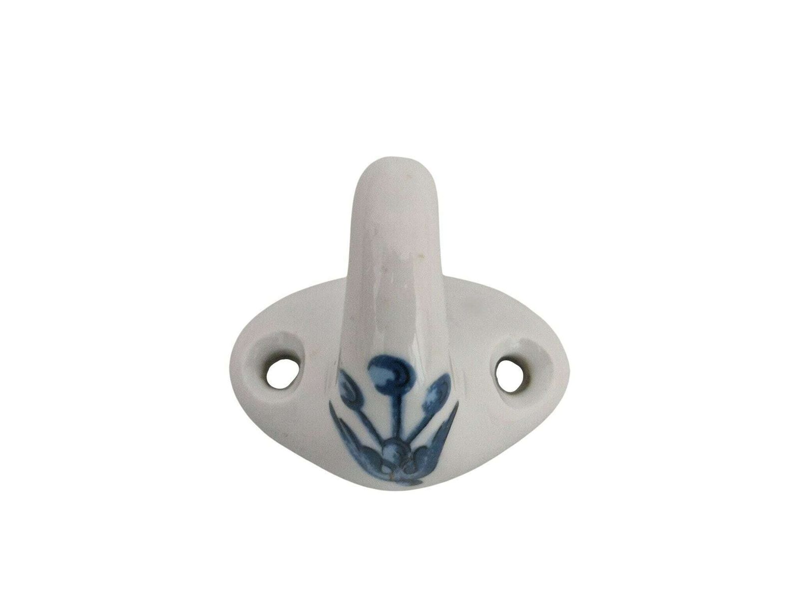 photo furniture Paris Porcelain Bathroom Towel Hook And Toothbrush Holder Set, Romantic French White And Blue Bathroom Decor