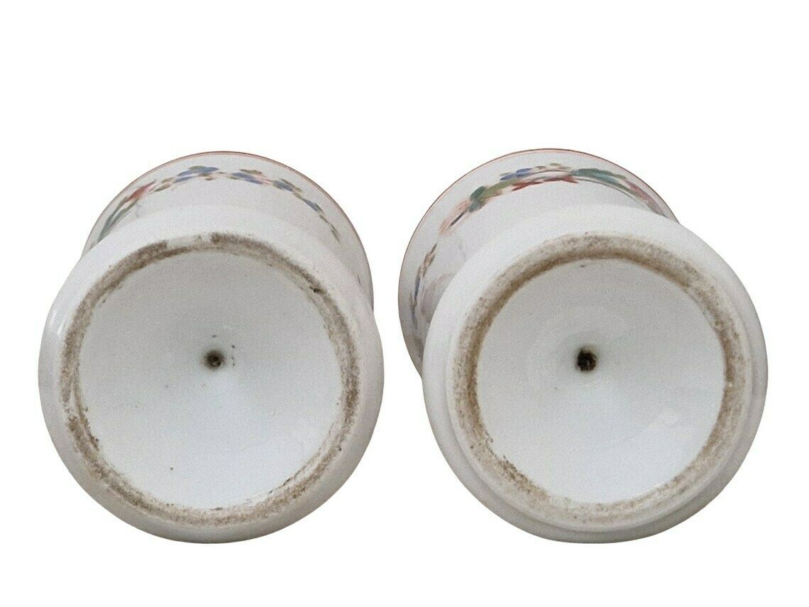 photo for sale Antique French Porcelain Mazagran Brulot Coffee Cups A Pair Paris Cafe Footed Goblets