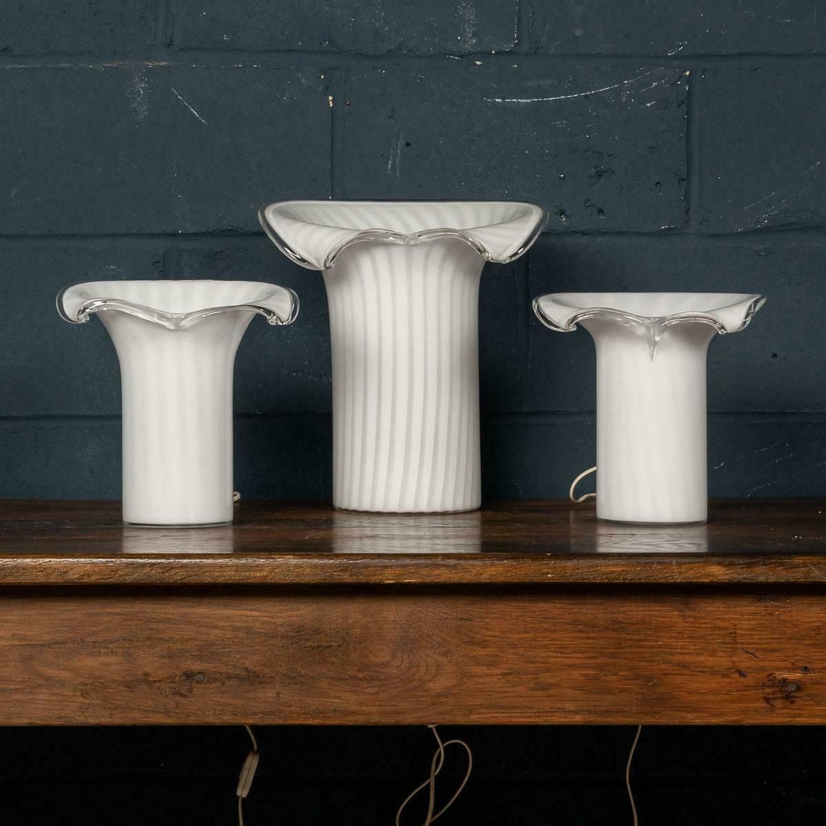 Set Of Three Murano Glass Table Lamps Made In Venice, Italy, C.1980 photo furniture