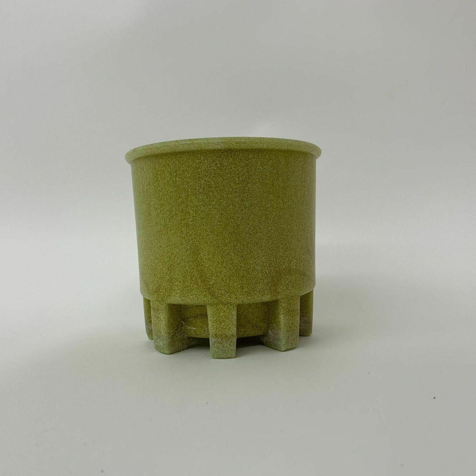 Antique Leerdam Copier Cactus Pot In Yellow Graniver Glass , 1928 photo for sale