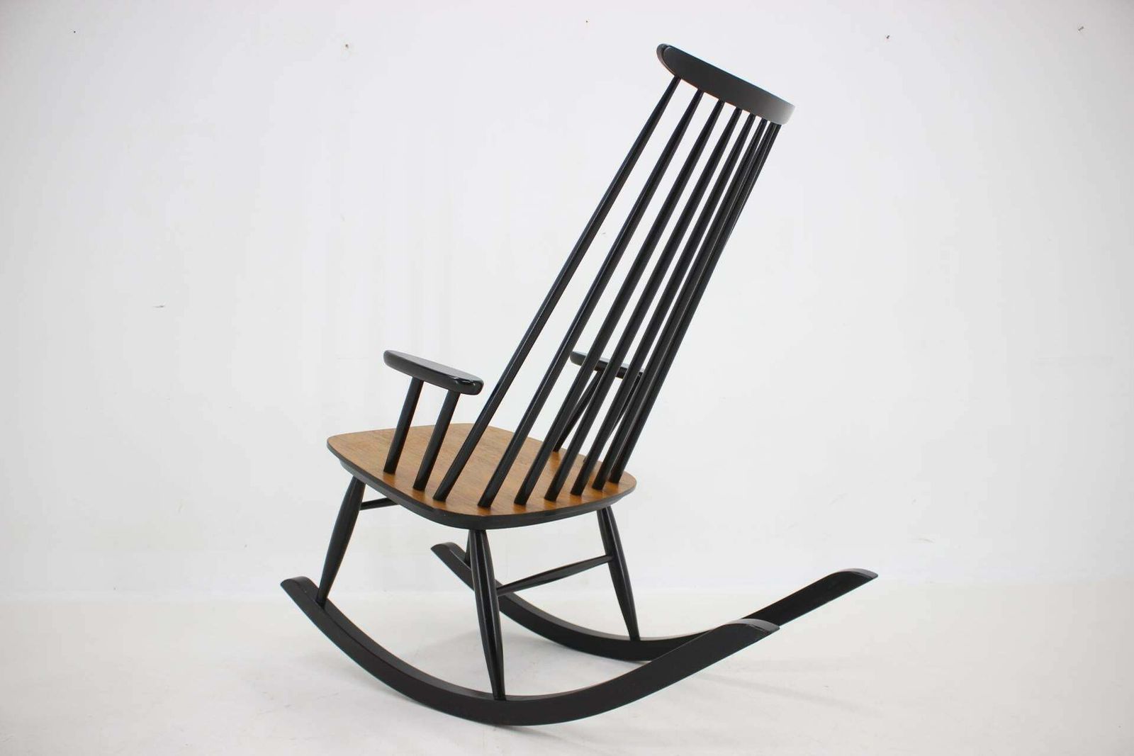 1960s Varjosen Puunjalostus Beech Rocking Chair, Finland photo buy