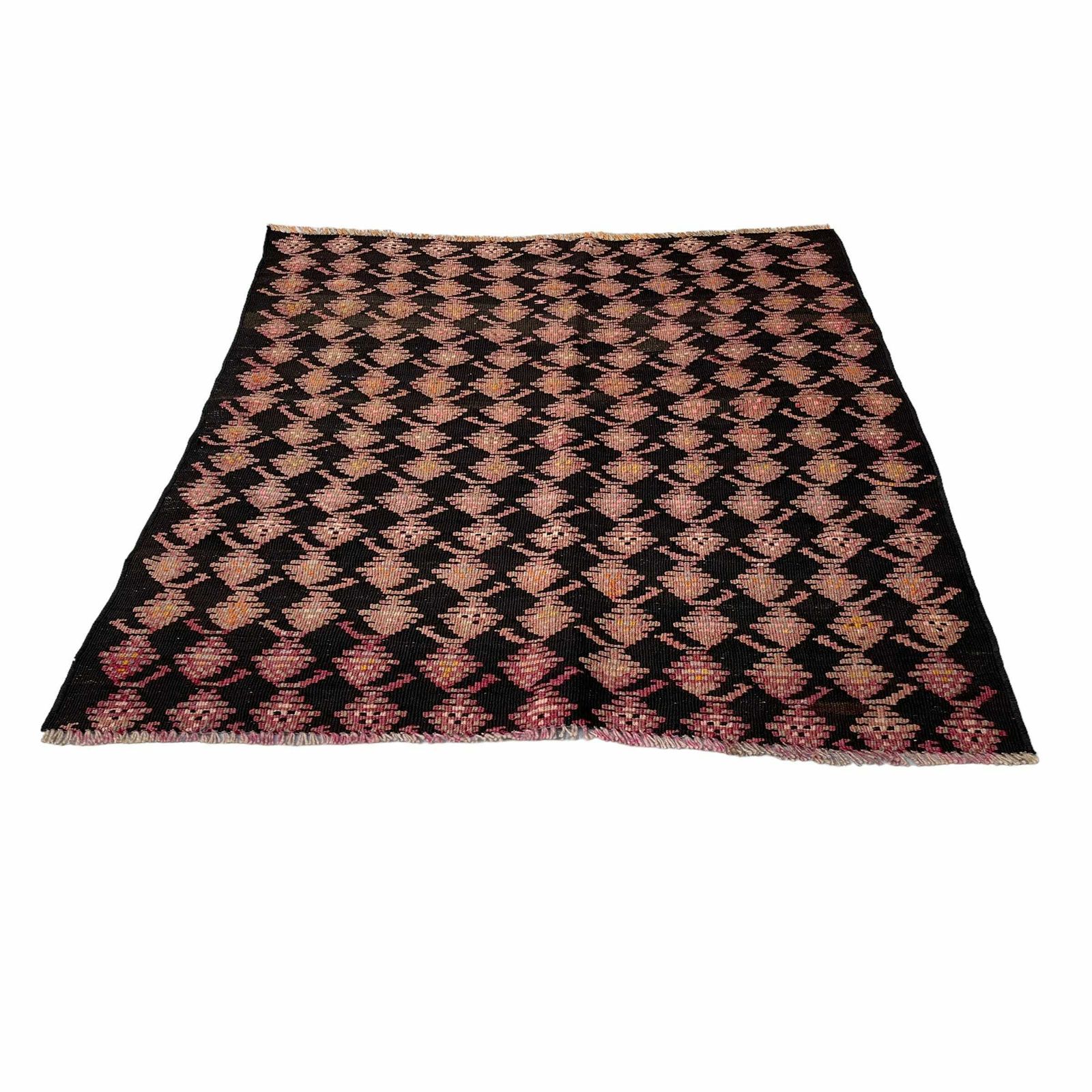Traditional Turkish Kilim Rug ,Vintage Anatolian Turkish Kelim 113x95 Cm photo vintage