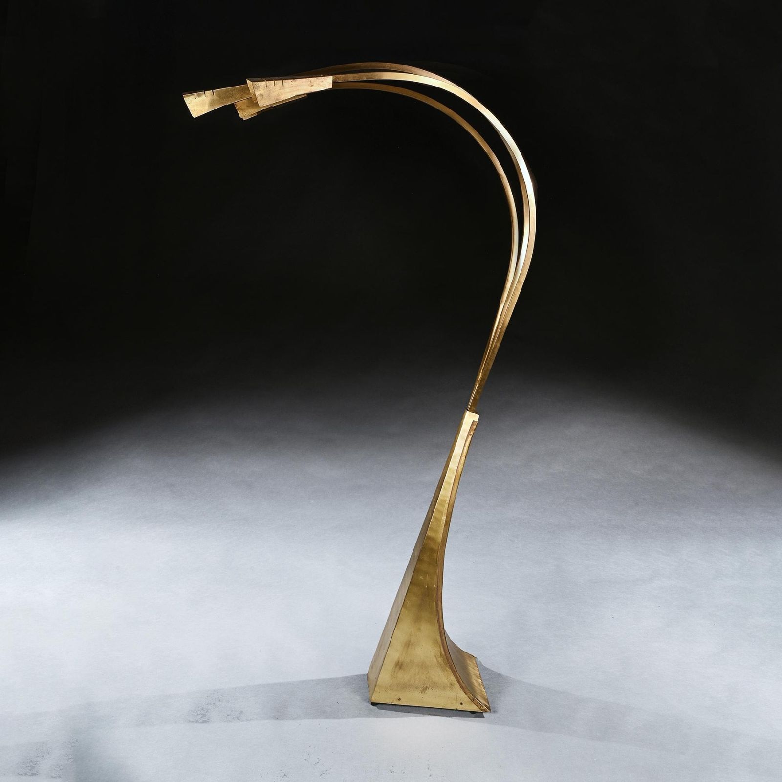 Mid 20th Century Italian Brass Three Arm Floor Lamp 1960 photo furniture