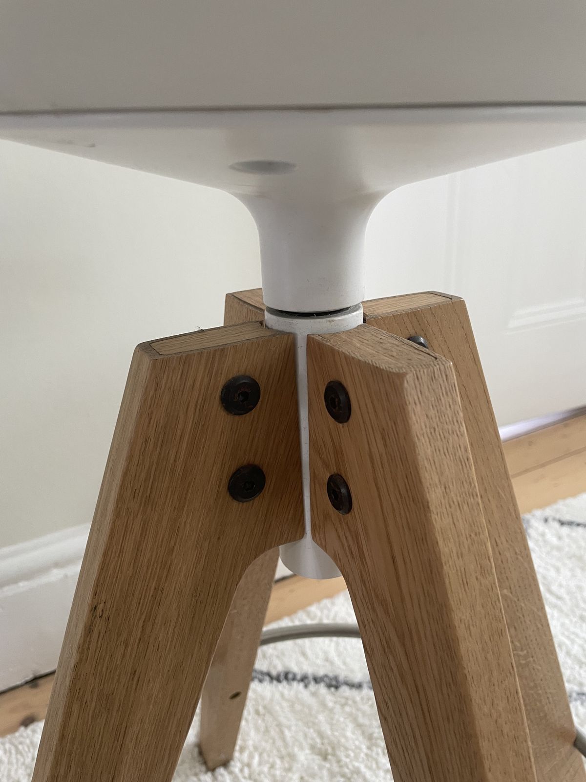 2 Flow Stools By Mdf Italia In Oak Veneer And White Seat photo furniture