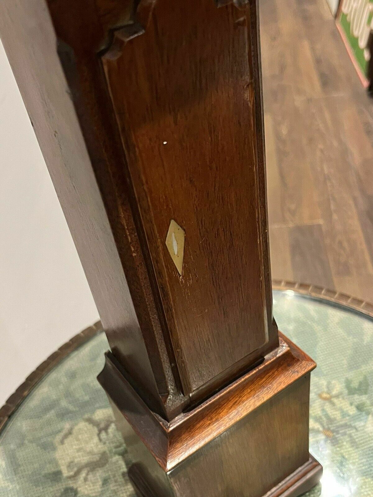 photo furniture Pocket Watch Holder. Miniature Mahogany Longcase. We Ship Worldwide.