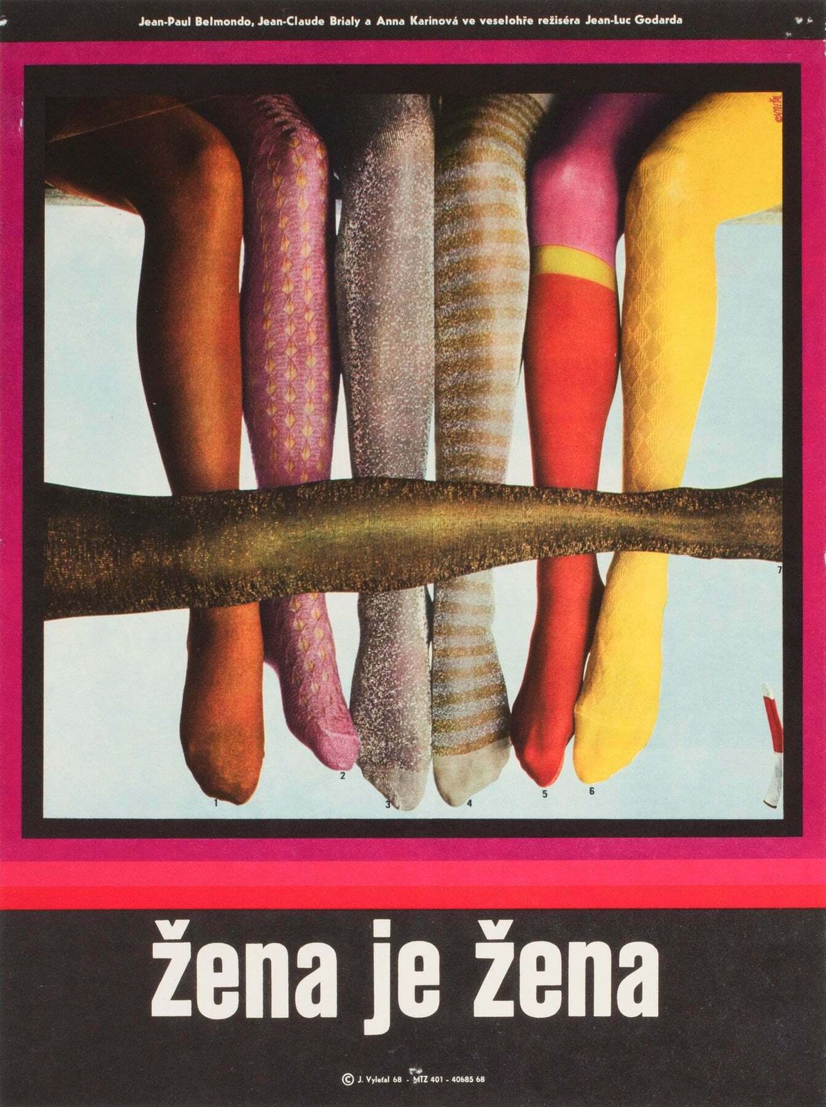 A Woman Is A Woman 1968 Czech A3 Film Poster, Josef Vyletal