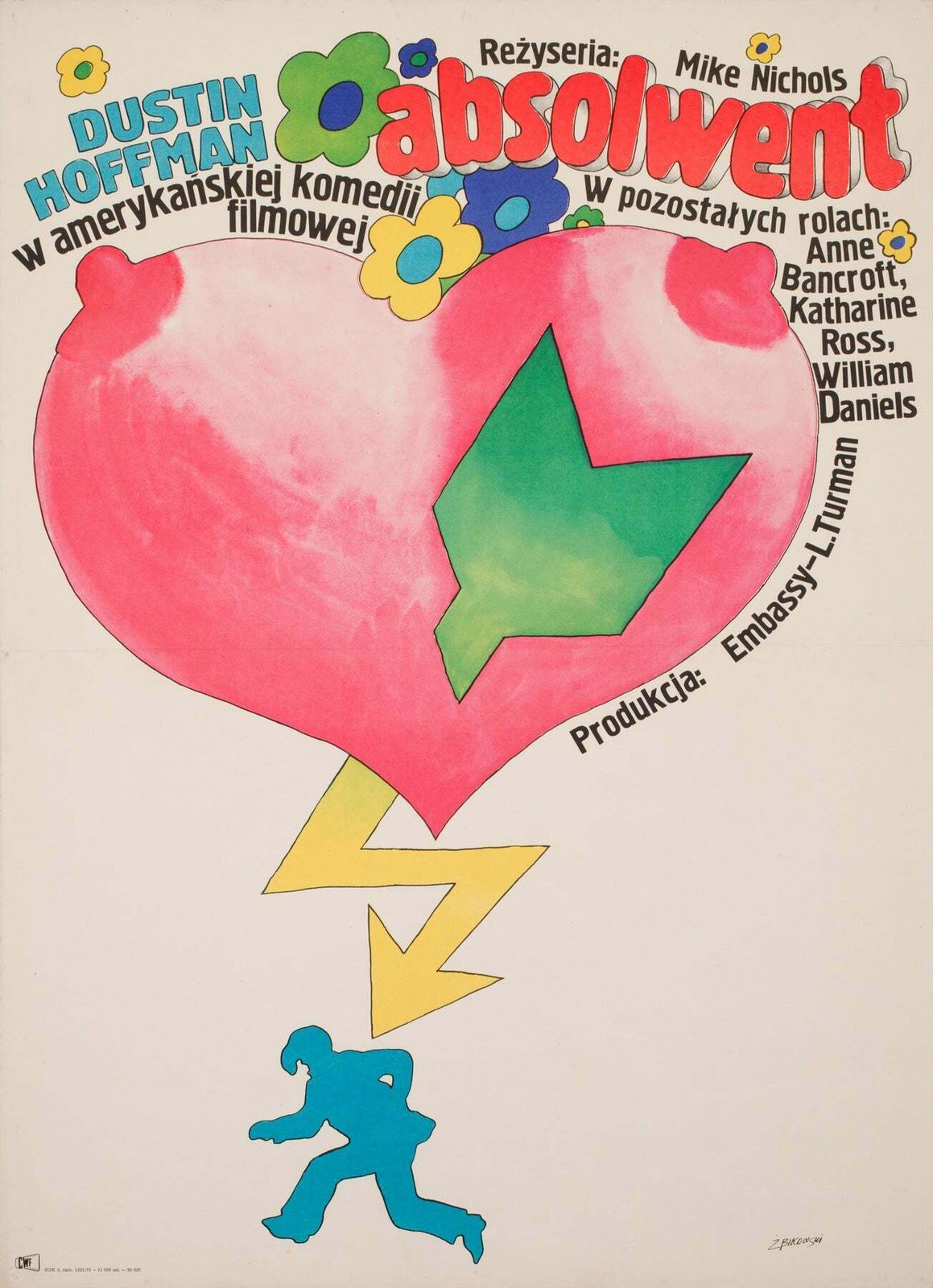The Graduate 1967 Polish A1 Film Poster, Maciej Zbikowski