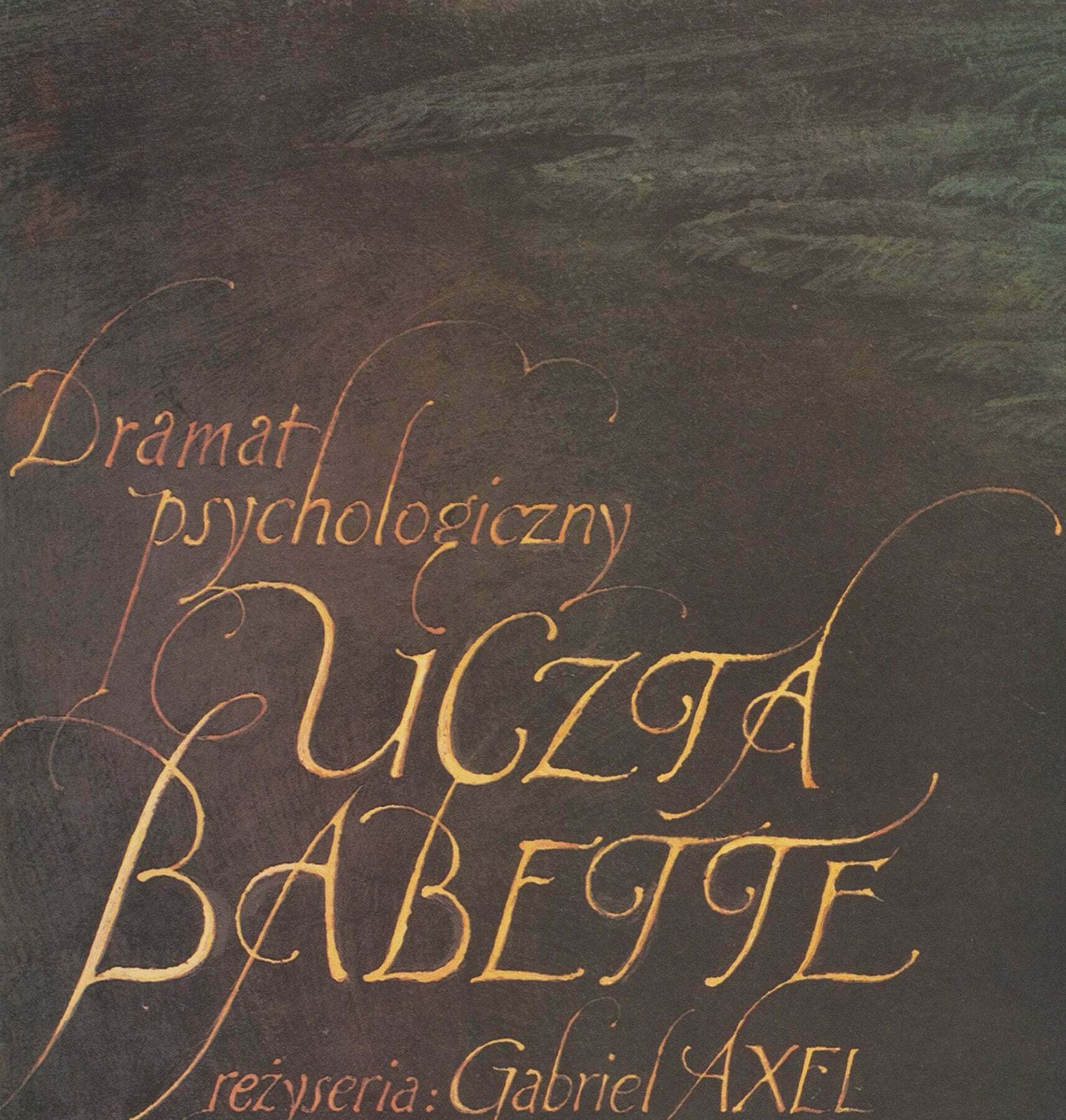 Babette's Feast 1989 Polish B1 Film Poster, Wieslaw Walkuski photo for sale