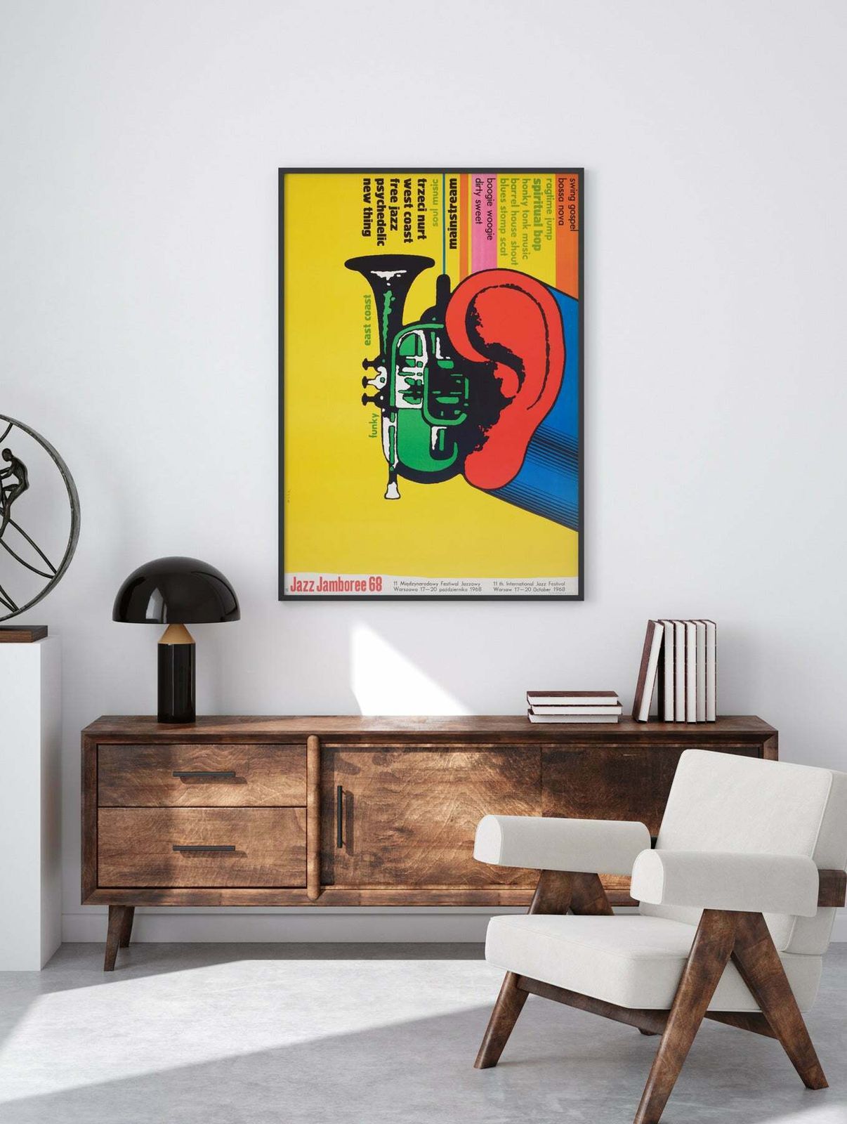 Jazz Jamboree 1968 Polish Music Festival Poster, Bronislaw Zelek photo furniture