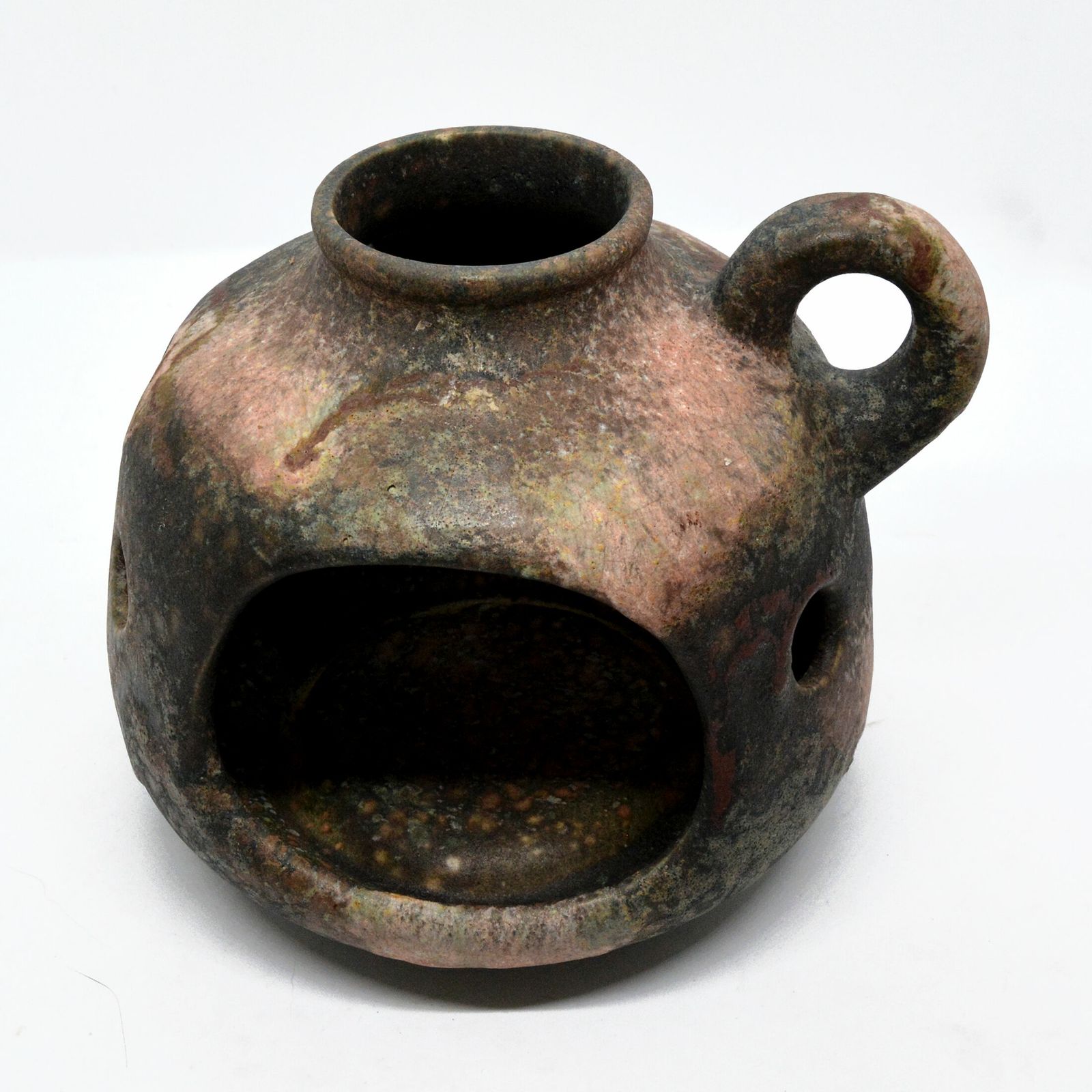 1970s Organic Modern Ceramic Oil Chimney, Ruscha Art, Germany photo vintage