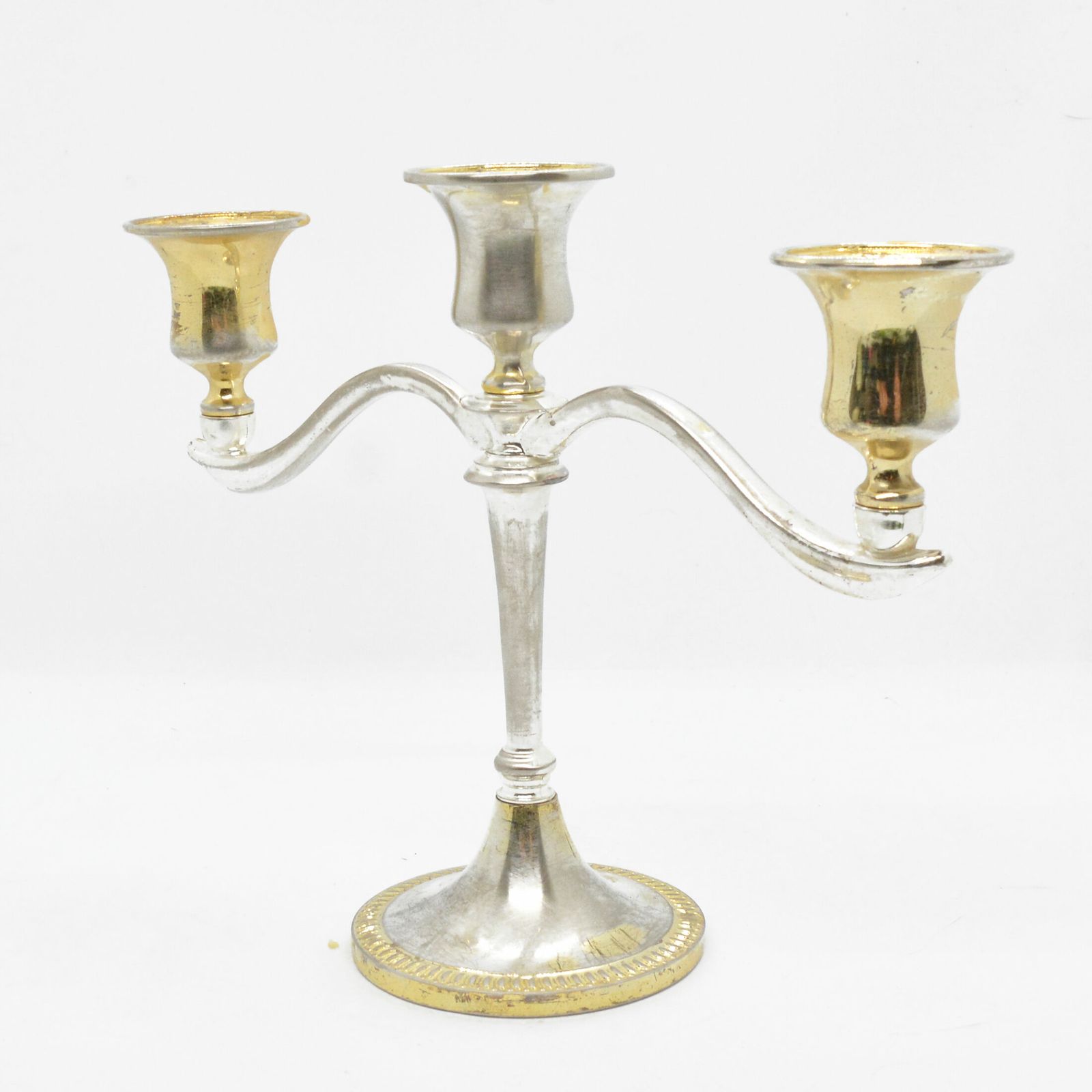 Three Branched Plated Candlestick, France Of The South Of The 20th Century photo for sale