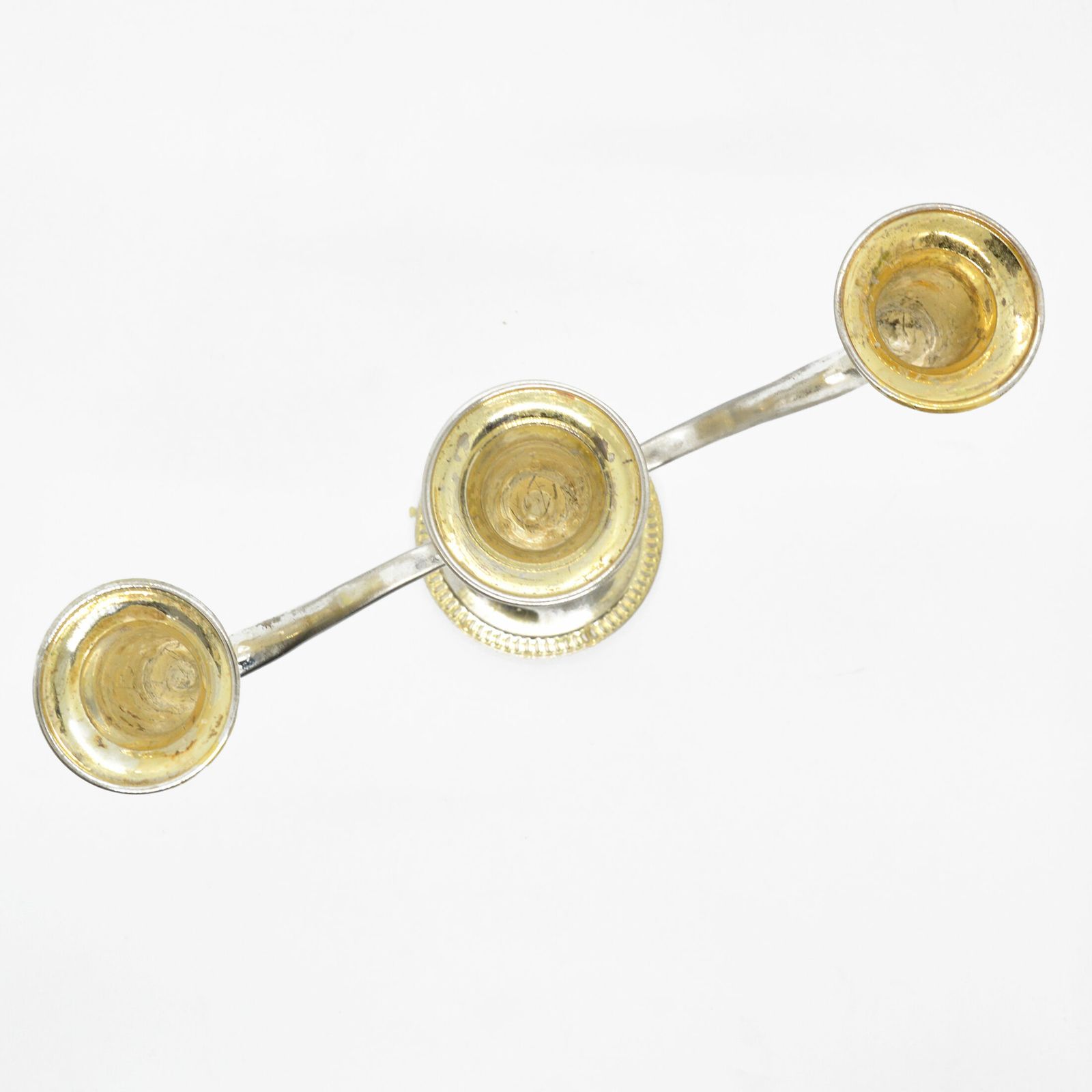 photo vintage Three Branched Plated Candlestick, France Of The South Of The 20th Century