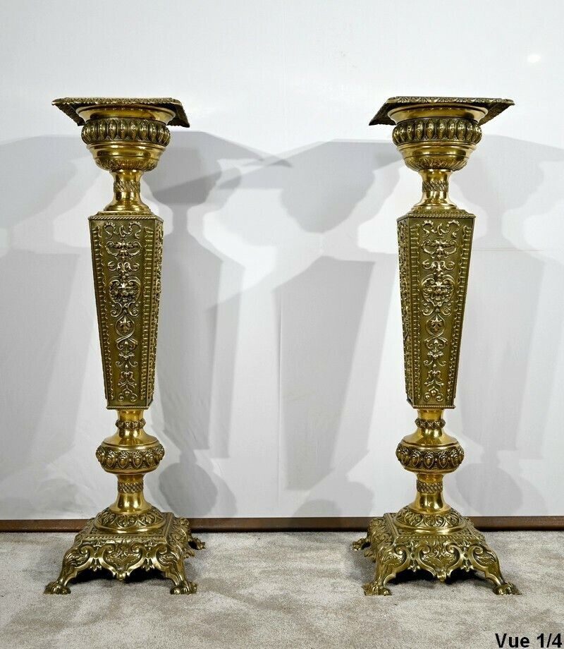 Pair Of Brass Sheaths, Louis XVI Style, Napoleon III Period – Mid 19th Century photo 3980.0