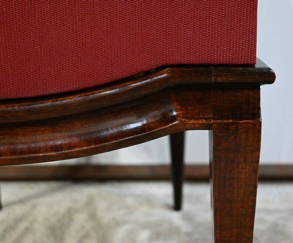 photo furniture Suite Of 8 Chairs In Solid Beech, Attributed To J.Leleu, Art Deco – 1940
