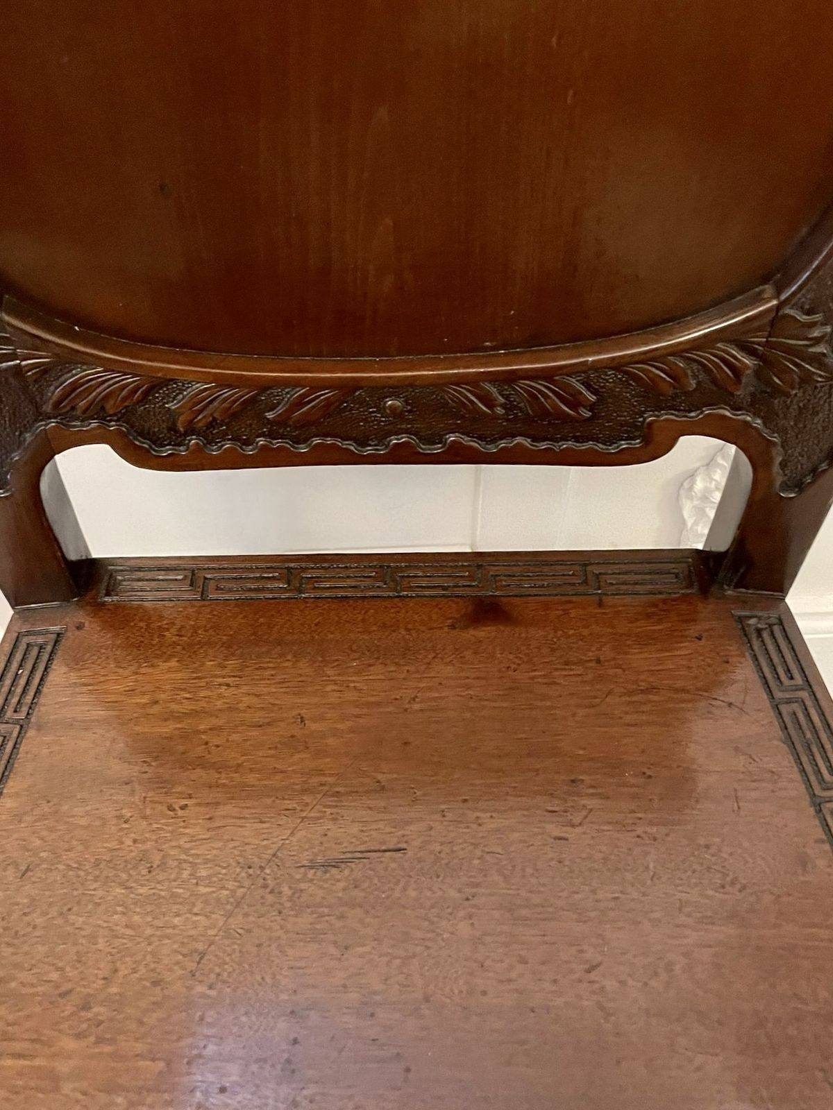 photo for sale Fine Quality Pair Of Antique Carved Chinese Hall Chairs